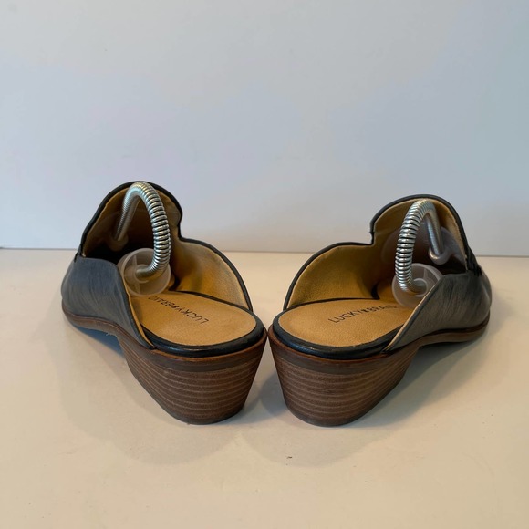 Lucky Brand Black Platform Mules Women's Shoes US 7.5M - Picture 4 of 9
